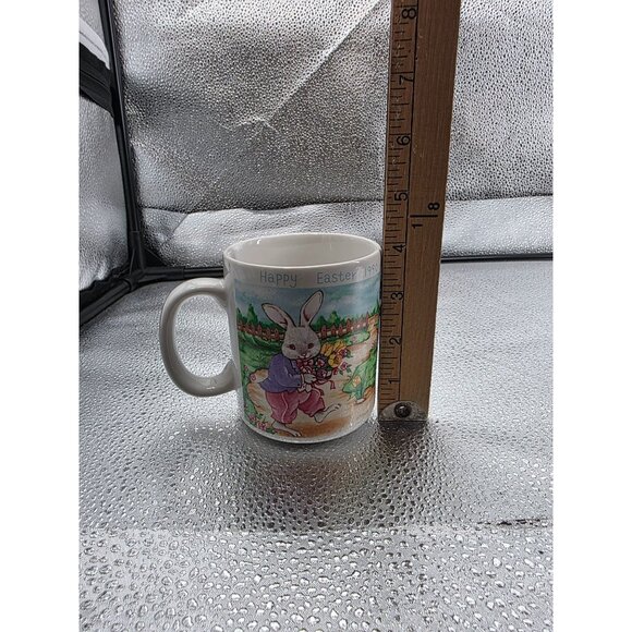 Vintage Happy Easter 1990 Ceramic Mug With Bunny Design - Picture 3 of 6